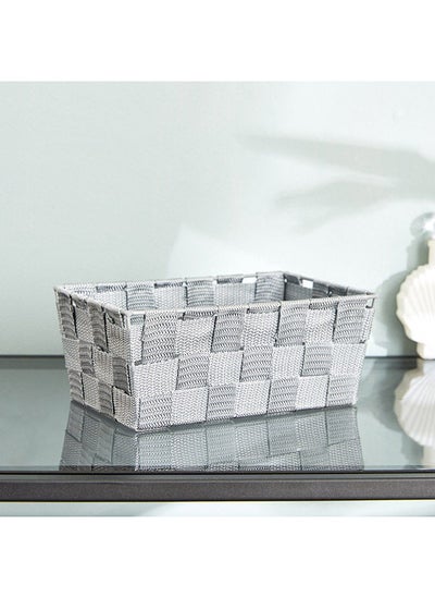 Buy Strap Textured Basket 22x14.5x9 cm in UAE