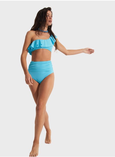 Buy Ruffled One Shoulder High Waist Bikini in UAE