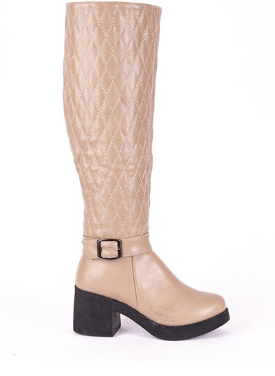 Buy Knee High LB-21 Leather - Coffee in Egypt
