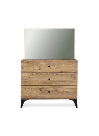 Buy Robbe Dresser With Mirror Walnut 100x84.3x40.8cm in UAE