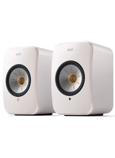 اشتري KEF LSX II - Wireless Bookshelf Speakers, White | Active Speakers | TV | PC | Gaming | HDMI - (Mineral White), USB في الامارات