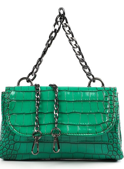Buy Crocodile leather mini crossbag Green in Egypt
