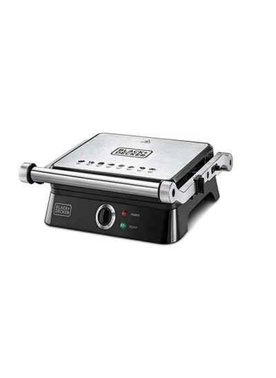 اشتري Black+Decker Contact Grill With Full Flat Grill For Barbeque 1400W CG1400-B5 - Black في الامارات