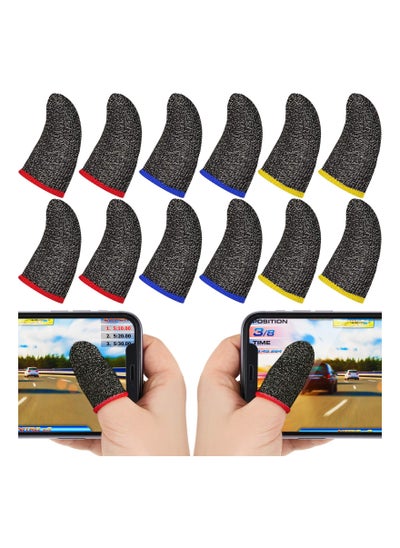 Buy 30 Pieces Gaming Finger Sleeves Set, Mobile Game Controllers Thumb Covers Anti-Sweat Silver Fiber Finger Protectors Breathable Touchscreen Phone Sleeves Finger Sleeves for Phone Games PUBG in UAE