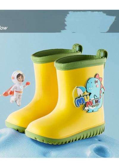 اشتري Children's Rain Boots Cartoon Anti-slip Light Yellow في السعودية
