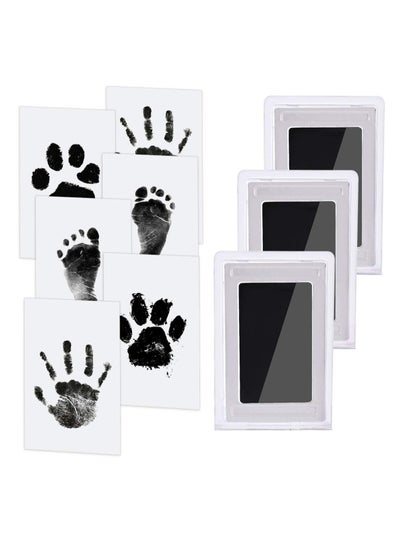 Buy Baby Handprint and Footprint Kit, 3 Ink Pads with Clean-Touch, 6 Imprint Cards, Pet Paw Inkless Print in Saudi Arabia