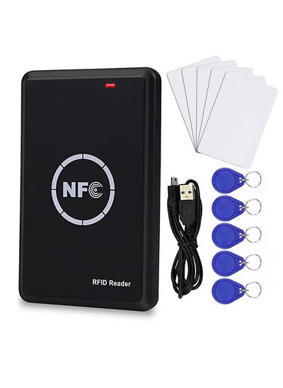 Buy Smart Access Control Card Copier with 5 Writable Key Fobs Cards, RFID Reader Writer, 125KHz Card Duplicator, 13.56MHz Encrypted Card Decoder, NFC Tag Replicator, Contactless Smart ID Card in Saudi Arabia