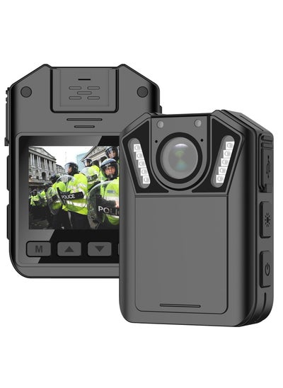 اشتري 1440P Police Body Camera, Waterproof Premium Portable Cam with Audio Recording, Night Vision, 3000mah Battery Last 11-12 Hrs, for Law Enforcement, Security Guard, Civilian في الامارات