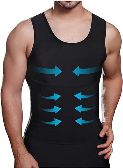 اشتري Mens Slimming Body Shaper Vest, Gynecomastia Compression Shirts, Tummy Control Undershirts في السعودية