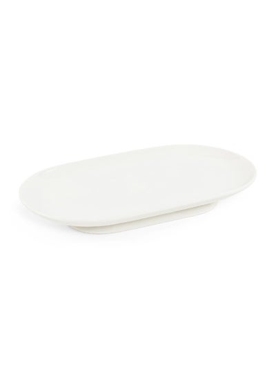 اشتري Symphony Oval Platter, White - 32X4 Cm في الامارات