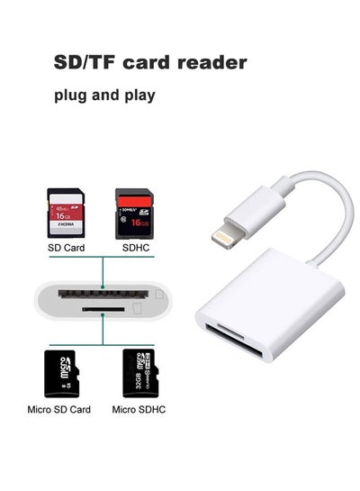 Phone Attachable Card Reader USB C+iOS 2-in-1 Card Reader Cable Mobile Phone Portable SD TF Camera ...
