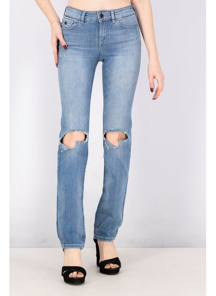 اشتري Women Slim Straight leg Jeans, Blue في السعودية