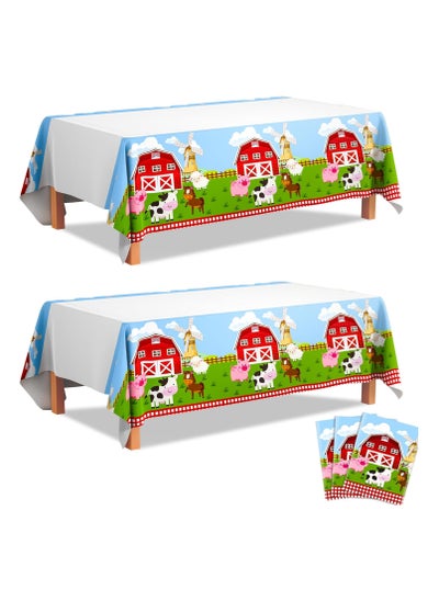 Buy Farm Animals Party Tablecloth,3pcs Farm Tablecloth Sets- Farm Animal Party Table Cover,Barnyard Animals Party Table Cloth Farm Animal Table Cloth in UAE