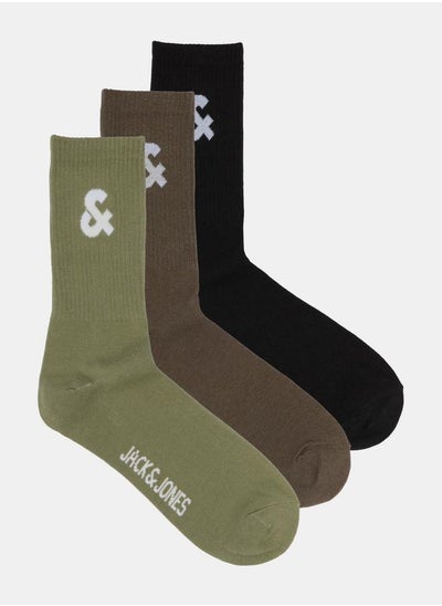 Buy Pack of 3 - Logo Detail Tennis Socks in Saudi Arabia