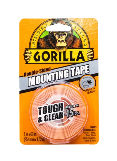 Buy Gorilla Double Side Mounting Tape Tough & Clear 1" X 60" in UAE