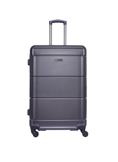 اشتري Lightweight ABS Hard Side Spinner Luggage Checked In Trolley Bag With Lock 28 Inch Dark Grey في السعودية