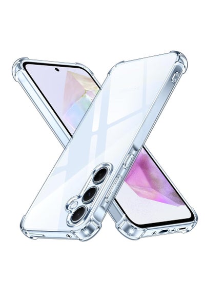 اشتري Ten Tech Transparent cover with anti-shock corners made of heat-resistant polyurethane for Samsung Galaxy A35 5G – Transparent في مصر