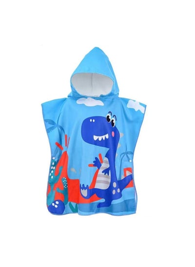 Buy Super Soft Kids Bathrobe Toddler Bath Pool Beach Hooded Poncho Towel Wrap in UAE