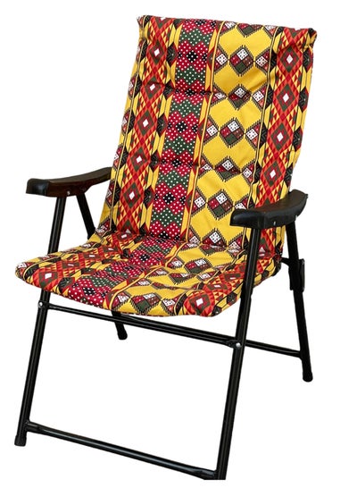 Buy Folding Camping Chair with Cusion Premium Quality | Beach Chair | Garden Chair | Fishing Chair | Travel Chair | Picnic Chair in UAE