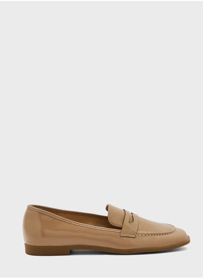 Buy Camel Crinkle Patent Flat Moccasin in UAE