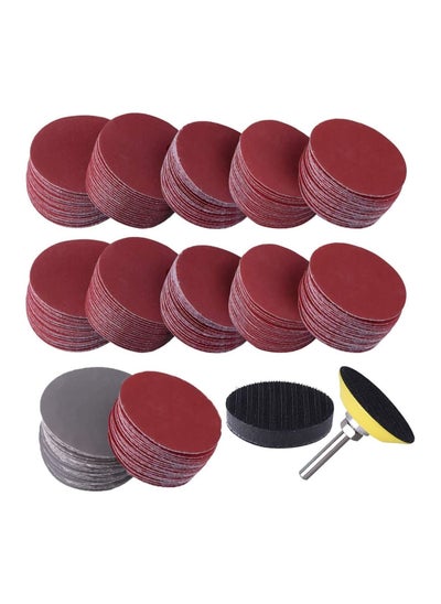 اشتري 300 Pcs Sanding Discs Pads 50 mm Hook and Loop Pads with a Quarter inch Shank Backing Pad and Foam Buffering Pad في السعودية