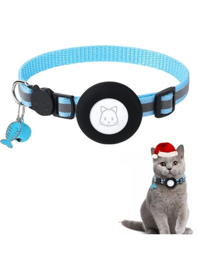 Buy Airtag Holder Compatible with Apple Airtag for Cats - Dogs - Kittens and Puppies - Blue in UAE