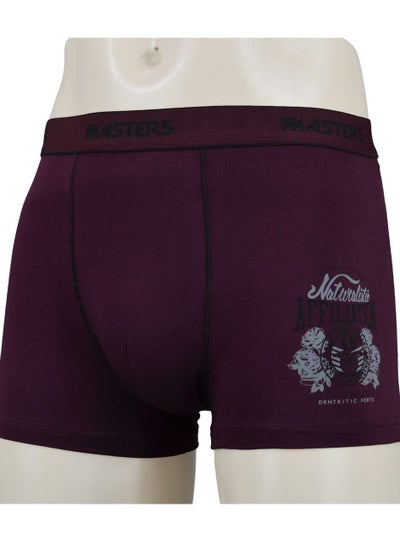 Buy Masters Underwear For Men Boxer Cotton Stretch - Burgundy in Egypt
