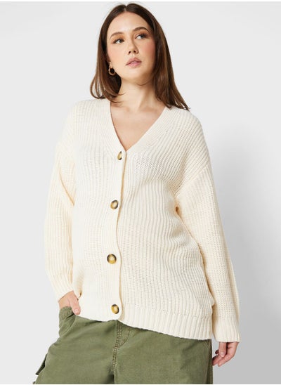 Buy V-Neck Knitted Cardigan in UAE