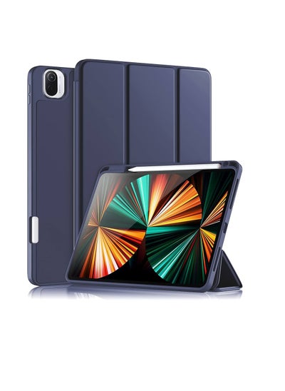 اشتري Smart Case for Xiaomi Pad 5 / Xiaomi Mi Pad 5 Pro Case 11.0 inch 2021 with Pencil Holder, Soft TPU Smart Stand Back Cover Auto Wake/Sleep Feature في مصر