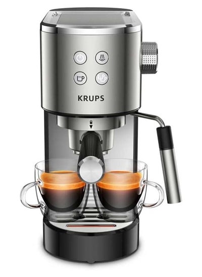 Buy Krups Virtuoso XP442C Espresso and Coffee Maker with Milk Frothing Wand 1 Litre Coffee Machine Automatic Bean to Cup Coffee Machine 15-Bar Pressure Pump Barista-Style Drinks Stainless Steel in UAE