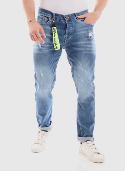 اشتري Stylish Ripped Wash Out Casual Jeans في مصر