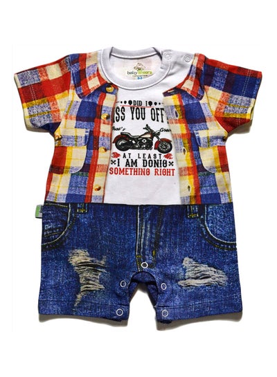 Buy Baby Boys Playsuit printed T-shirt and Short with matching Hat in Egypt