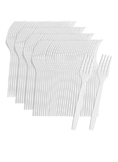 Buy Set of durable, disposable plastic forks, 20 pieces in Egypt