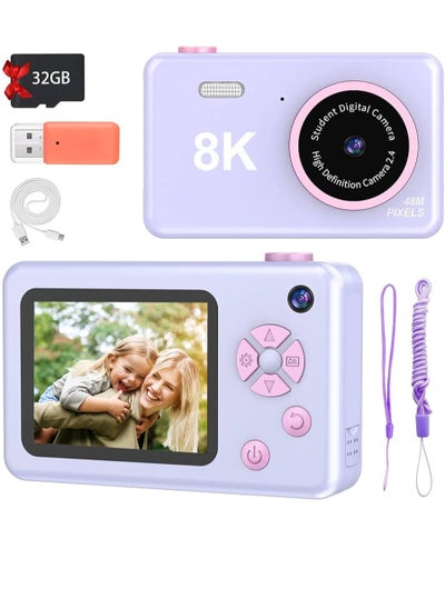 Buy 8K Rechargeable Mini Camera for Students Digital Camera for Kids Girls Boys in UAE