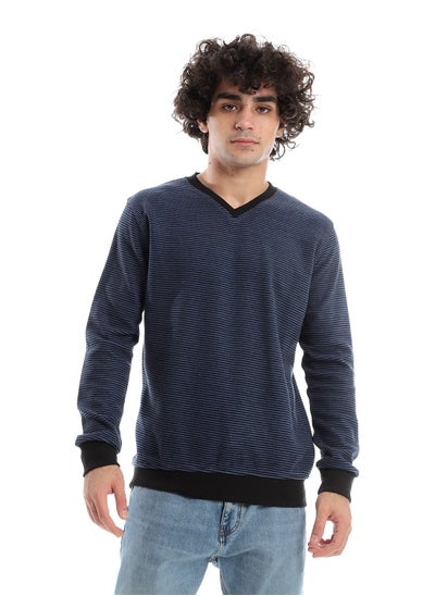 Buy Mens V-Neck Stripped Sweatshirt in Egypt