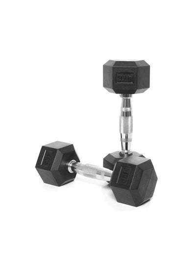 Buy Elite hex dumbbell made of rubber, two pieces, weighing 4 kg in Egypt