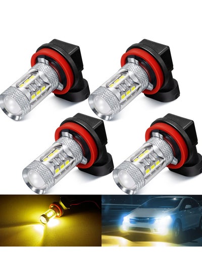 اشتري H11 H8 LED Fog Light Bulbs, Golden Yellow H16 Bright DRL Lamps, Fog Light High Power 3030 SMD, Daytime Running Lights for Cars, Trucks, SUVs -4Pcs في السعودية