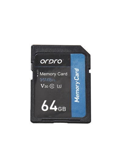 Buy 64GB Memory Card V30 Class 10 SD Card 95MB/s High Speed for Digital Video Cameras Camcorders in Saudi Arabia