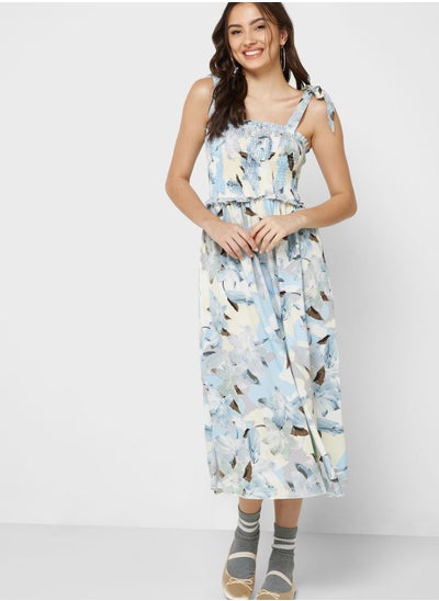 Buy Urban Minx Strappy Detail Printed Dress in UAE