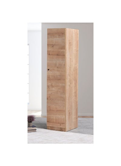 اشتري Multipurpose 1-Door Tall Wardrobe Deep  And  Thick Panel - Walnut في الامارات