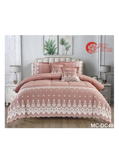 Buy 6-PIECE Dantel Comforter Set Microfiber King Size 240x260 cm in Saudi Arabia