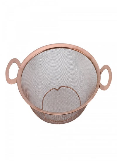 Buy Stainless steel rice strainer, Rice, Vegetables and fruits strainer, Bronze, Size 24 Cm in Saudi Arabia