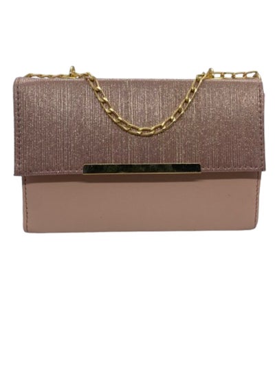 Buy Luxury women's leather bag, rose gold color in Egypt