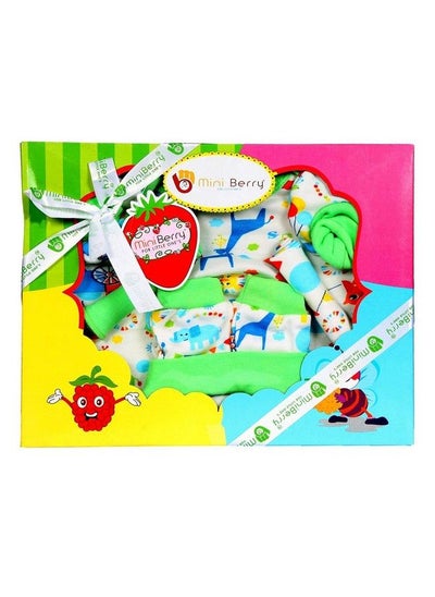 Buy New Born Baby Gift Set In Green Color 6 Pcs in UAE