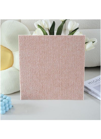 اشتري Peel and Stick Carpet Tiles,Self-Adhesive Square Soft Floor Tiles,30cmx30cm DIY Washable Tiles Carpet,for Bedroom,Dining Room(Size:10pcs,Color:Pink) في الامارات