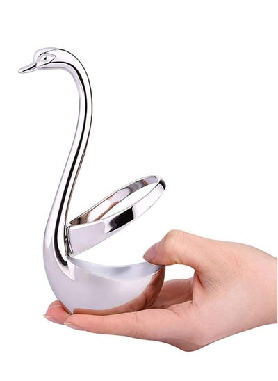 اشتري Versatile Stainless Steel Cutlery Holder，Elegant Swan Design for Knives, Forks, and Spoons, Perfect for Coffee and Tea Settings في السعودية