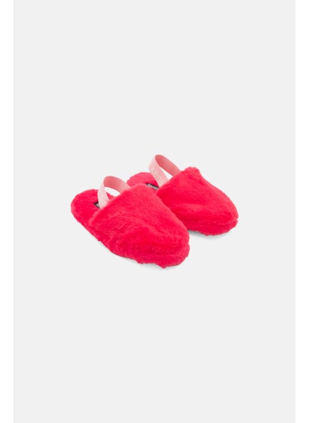 اشتري Women Faux Fur Slingback Slippers, Fuchsia في الامارات