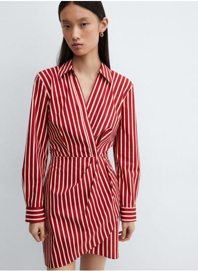 Buy Striped Wrap Dress in Saudi Arabia