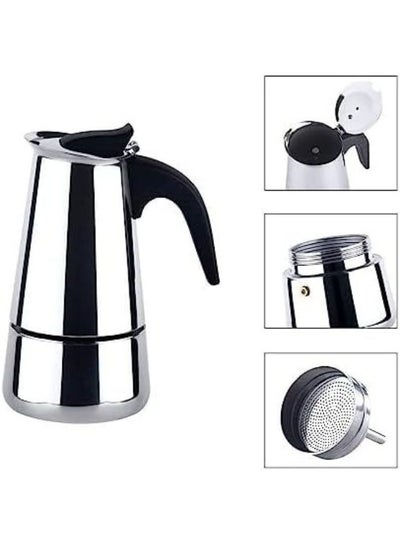 Buy 6-Cup Espresso Coffee Maker Silver in Egypt