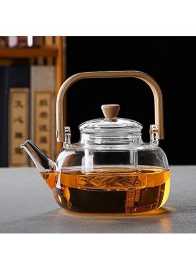 اشتري Glass Teapot With Glass Infuser,900ml/30oz Teapot With Strainer For Loose Tea,Stovetop Safe Tea Kettle في الامارات